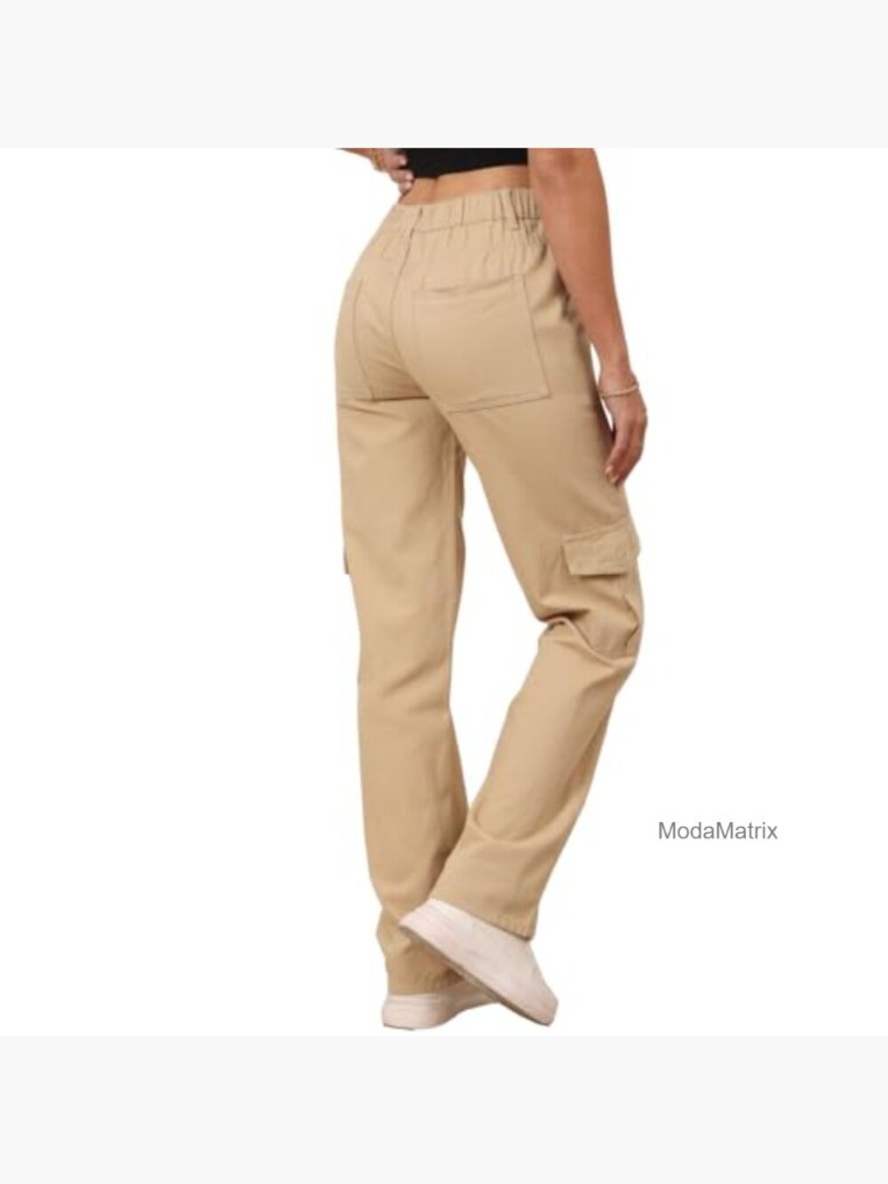 High Waisted Cargo Pants with 6 Pockets Y2K Streetwear - Picture 4 of 6